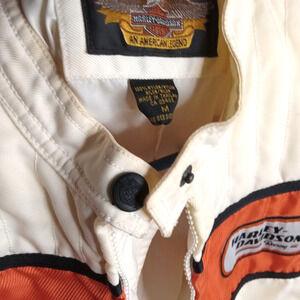 Harley Davidson Racing Jacket Vintage Youth Med